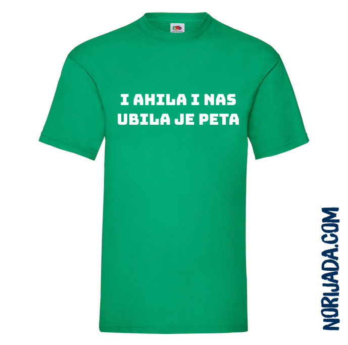 Croatian graduation slogan: The heel killed Achilles - and it killed us too (in Croatian, 'peta' means both heel and the top grade)