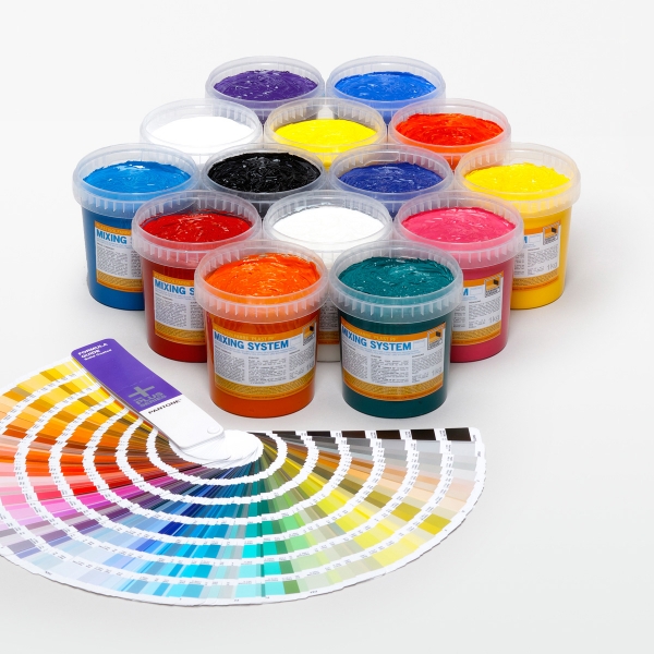 Mixing screen printing inks in the PANTONE® colour system