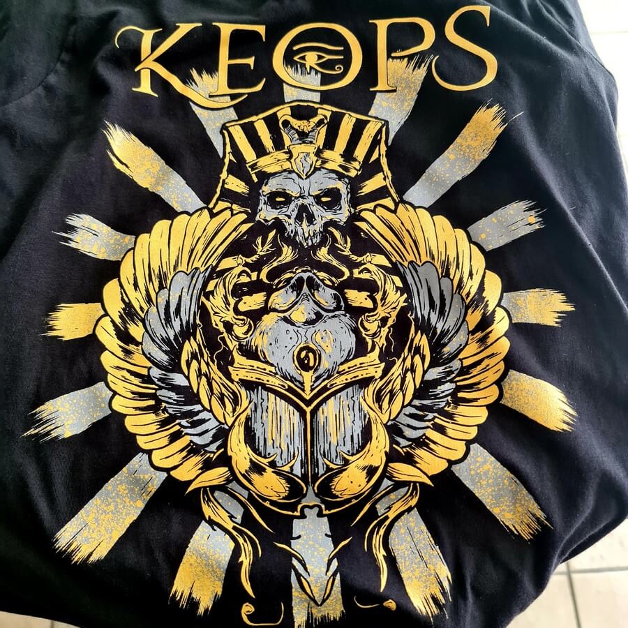 Two-colour print on a hoodie - band hoodie for Keops