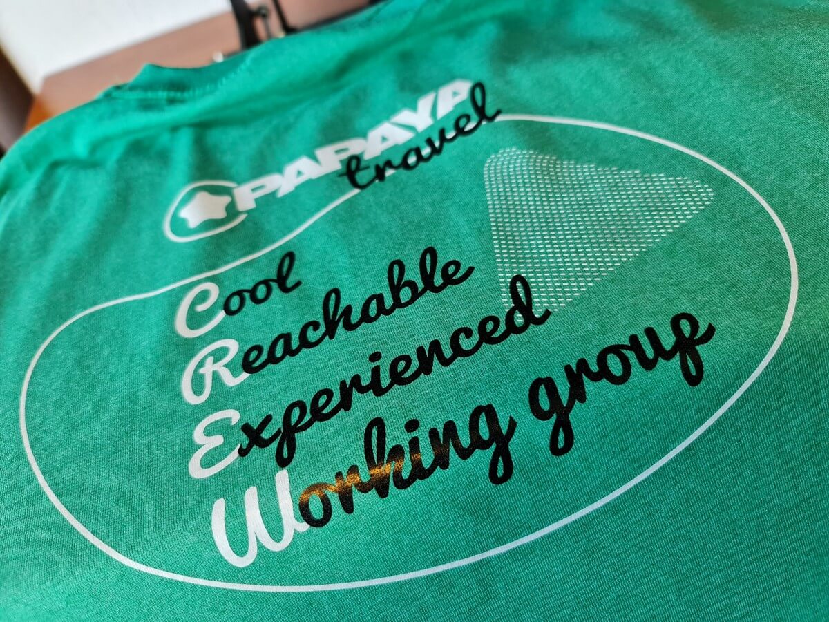 Printed t-shirts for PAPAYA TRAVEL d.o.o.